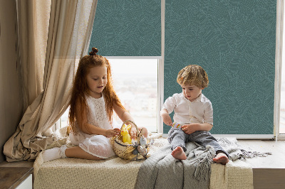 Rolgordijn voor het raam Groene palmbladeren