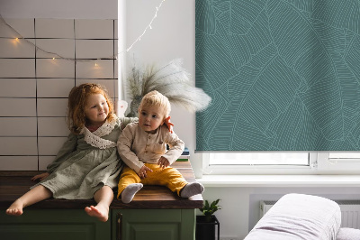 Rolgordijn voor het raam Groene palmbladeren