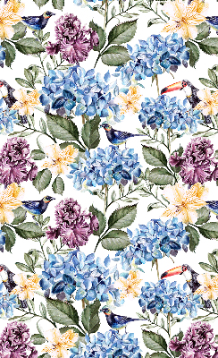 Rolgordijn verduisterend Toekans en bloemen