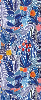 Rolgordijn voor het raam Kleurrijke planten