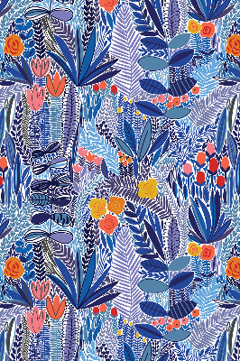 Rolgordijn voor het raam Kleurrijke planten