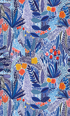 Rolgordijn voor het raam Kleurrijke planten