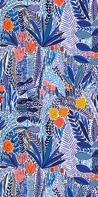 Rolgordijn voor het raam Kleurrijke planten