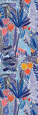 Rolgordijn voor het raam Kleurrijke planten