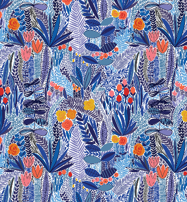 Rolgordijn voor het raam Kleurrijke planten