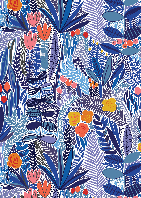 Rolgordijn voor het raam Kleurrijke planten