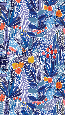 Rolgordijn voor het raam Kleurrijke planten