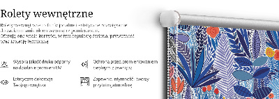 Rolgordijn voor het raam Kleurrijke planten