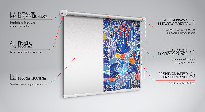 Rolgordijn voor het raam Kleurrijke planten