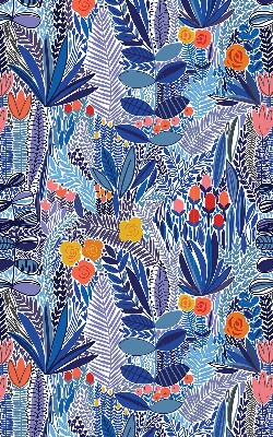 Rolgordijn voor het raam Kleurrijke planten