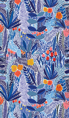 Rolgordijn voor het raam Kleurrijke planten