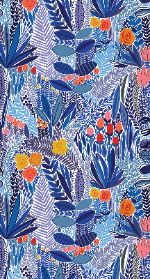 Rolgordijn voor het raam Kleurrijke planten