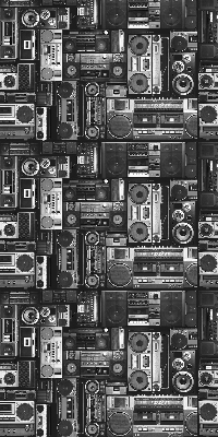 Rolgordijn voor het raam Radioluidsprekers