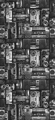 Rolgordijn voor het raam Radioluidsprekers