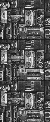 Rolgordijn voor het raam Radioluidsprekers