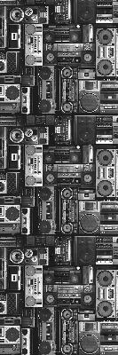 Rolgordijn voor het raam Radioluidsprekers