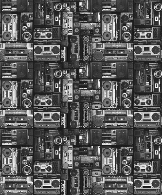 Rolgordijn voor het raam Radioluidsprekers