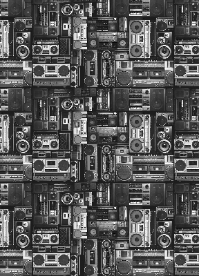 Rolgordijn voor het raam Radioluidsprekers
