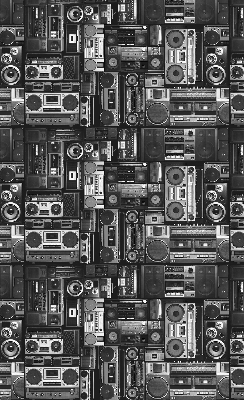 Rolgordijn voor het raam Radioluidsprekers