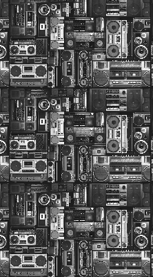 Rolgordijn voor het raam Radioluidsprekers