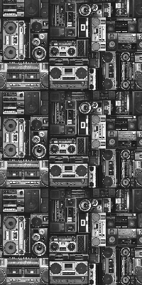 Rolgordijn voor het raam Radioluidsprekers