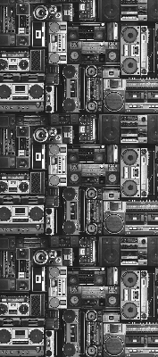 Rolgordijn voor het raam Radioluidsprekers