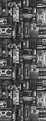 Rolgordijn voor het raam Radioluidsprekers