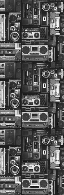 Rolgordijn voor het raam Radioluidsprekers