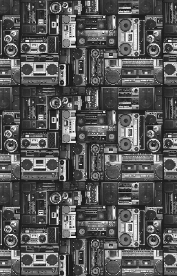 Rolgordijn voor het raam Radioluidsprekers