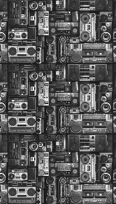 Rolgordijn voor het raam Radioluidsprekers