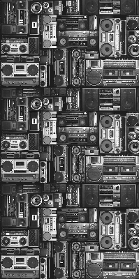 Rolgordijn voor het raam Radioluidsprekers