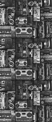 Rolgordijn voor het raam Radioluidsprekers