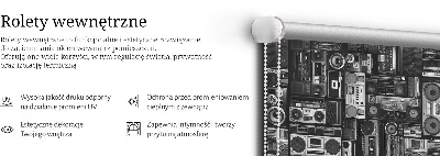 Rolgordijn voor het raam Radioluidsprekers