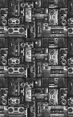 Rolgordijn voor het raam Radioluidsprekers