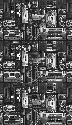 Rolgordijn voor het raam Radioluidsprekers