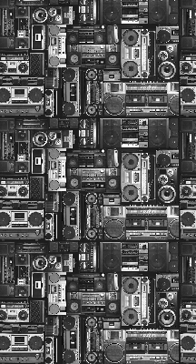 Rolgordijn voor het raam Radioluidsprekers