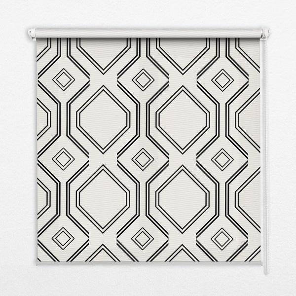 Rolgordijn voor het raam Ruit-illusie