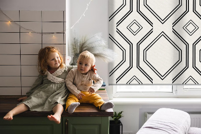 Rolgordijn voor het raam Ruit-illusie