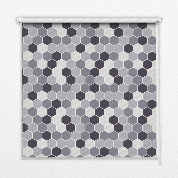 Rolgordijn voor het raam Honingraten