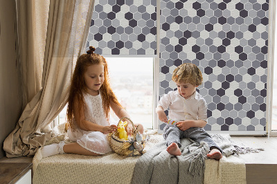 Rolgordijn voor het raam Honingraten