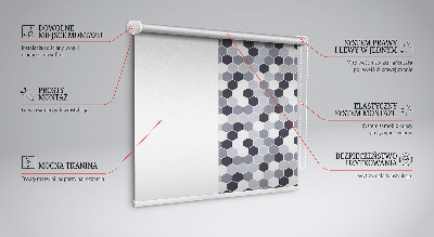 Rolgordijn voor het raam Honingraten