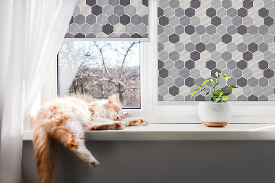 Rolgordijn voor het raam Honingraten