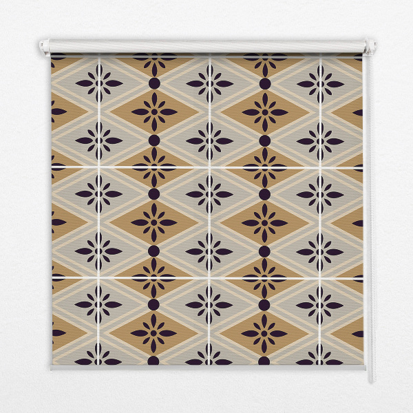 Rolgordijn verduisterend Bloem in een ruit