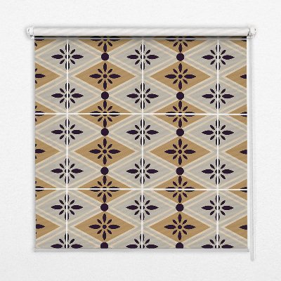 Rolgordijn verduisterend Bloem in een ruit