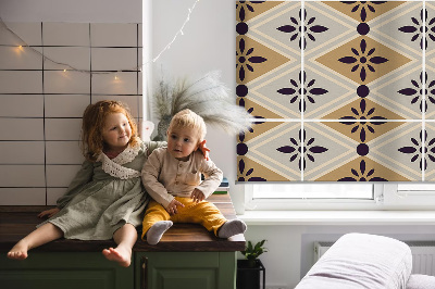 Rolgordijn verduisterend Bloem in een ruit