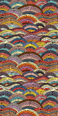 Rolgordijn verduisterend Golven en halve cirkels