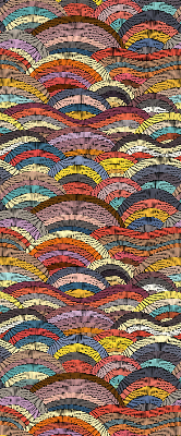 Rolgordijn verduisterend Golven en halve cirkels