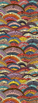 Rolgordijn verduisterend Golven en halve cirkels