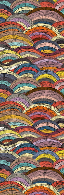 Rolgordijn verduisterend Golven en halve cirkels