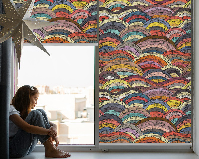 Rolgordijn verduisterend Golven en halve cirkels